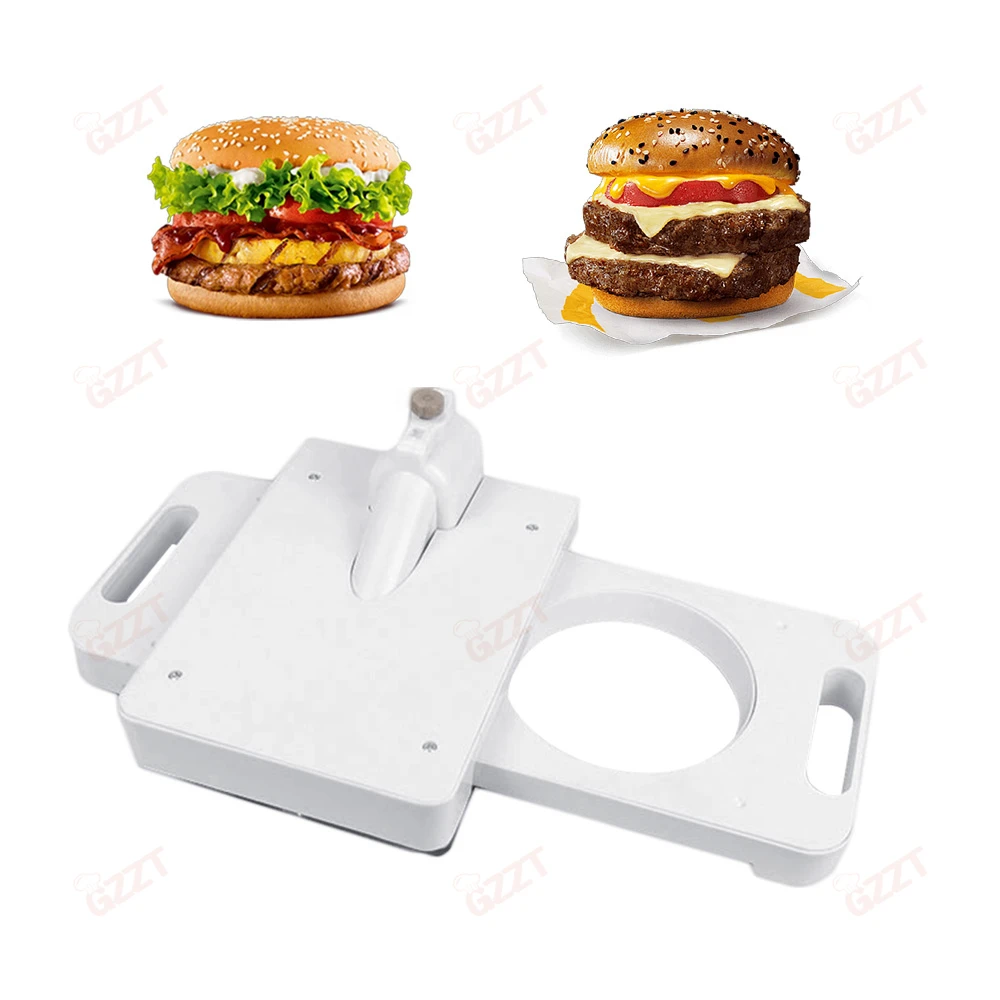 

Double 10cm Hole Diameter ABS Plastic Hamburger Press Mold Attachment Meat Grinder Patty Attachment