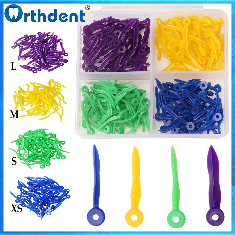 

200Pcs/Box Disposable Dental Wedges Tooth Gap Wedge with End Circular Holes Plastic Dentist Oral Care Accessories 4Sizes