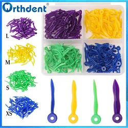 200Pcs/Box Disposable Dental Wedges Tooth Gap Wedge with End Circular Holes Plastic Dentist Oral Care Accessories 4Sizes