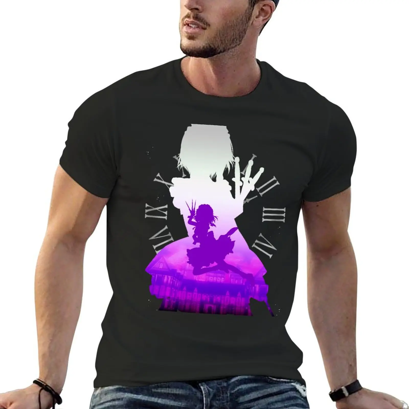 Sakuya Izayoi Silhouette T-Shirt man clothes street wear essential t shirt kawaii clothes sweat shirts, men