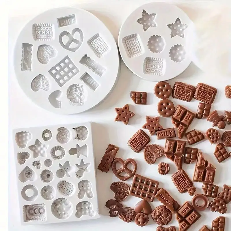 Mini Silicone Chocolate Cookie Mold for DIY Crafts