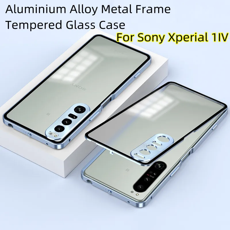 Чехол для Sony Xperial 1IV Защитная крышка для камеры из алюминиевого сплава с металлической рамкой из закаленного стекла для Sony Xperial 1IV
