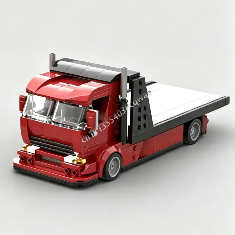 400PCS Custom Tow Truck Wrecker Vehicle MOC Model Building Blocks DIY Creative Assembly Educational Toy Collection Popular Gifts