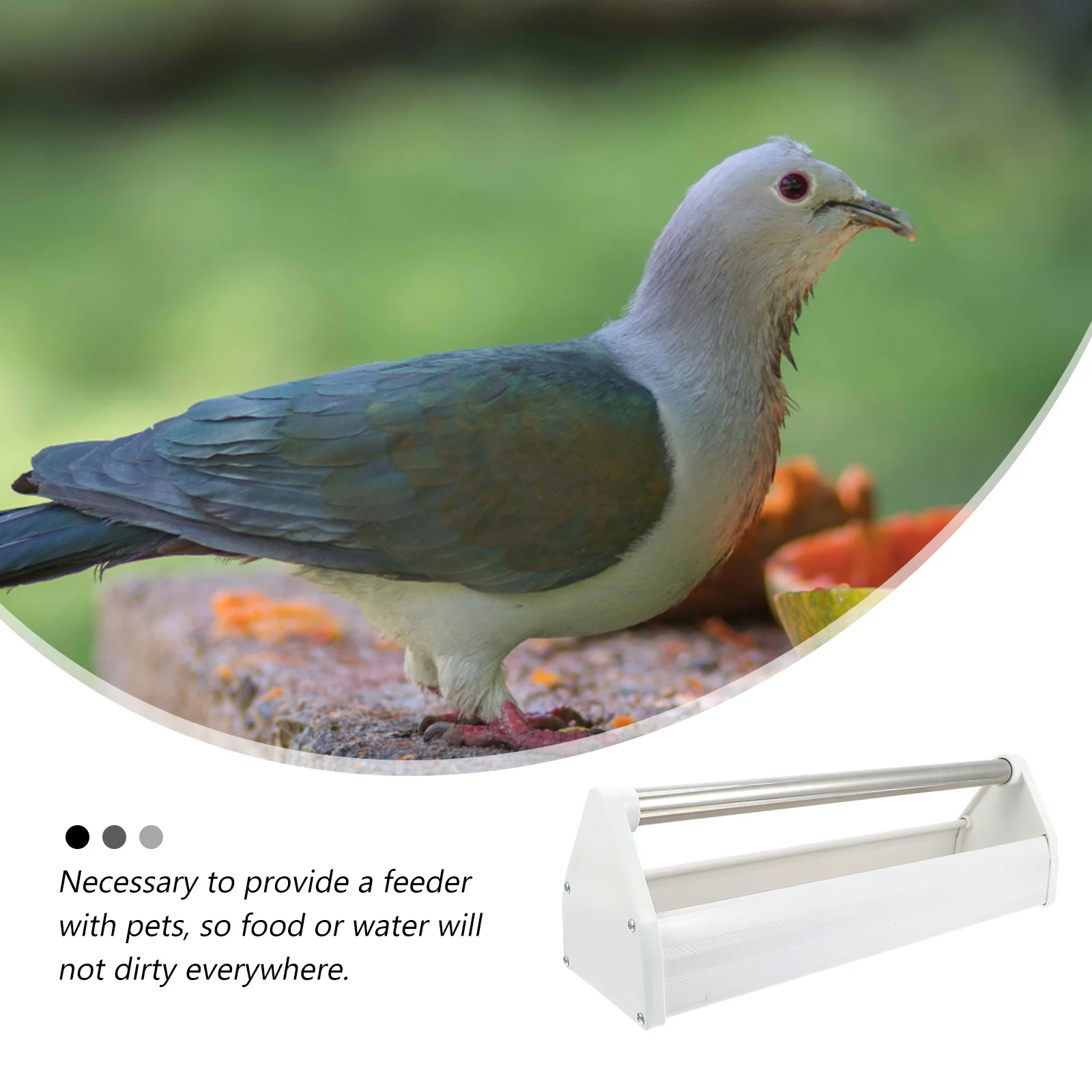 

Pigeon Chicken Duck Trough Feeding Groove Long Bird Supplies Anti Drop Cage Holder Feeder Durable Stainless Steel Lightweight
