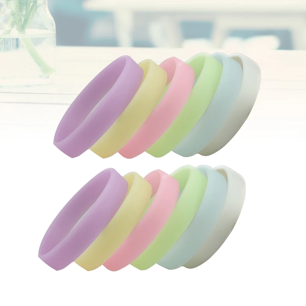 

12pcs 202Mm Premium Silicone Wristbands Bright Colorful Leaf Print Durable For Fitness Sports School Carnival Party Favors