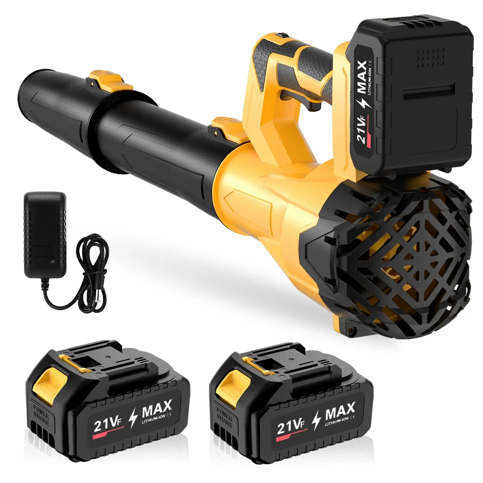 

21V Lithium-Ion Cordless Electric Leaf & Snow Blower-Lightweight DIY 160mph 500-1000CFM for Lawn & Patio Care