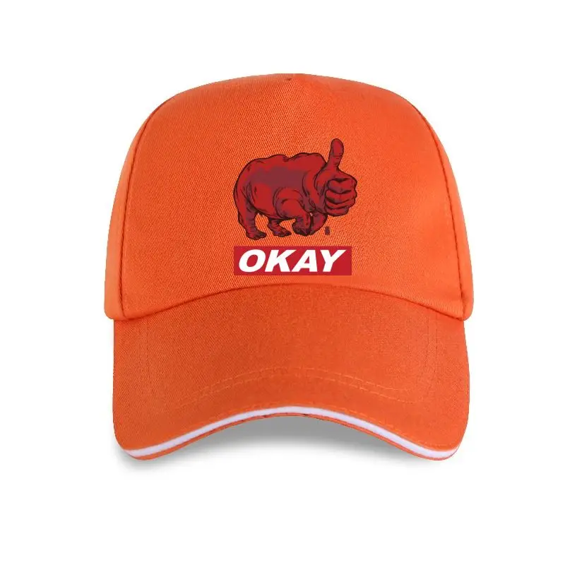 OKAY Justicial Rhino Red Printed On Baseball cap Summer New Pure Cotton Men's Cheap Funny Custom On Sale