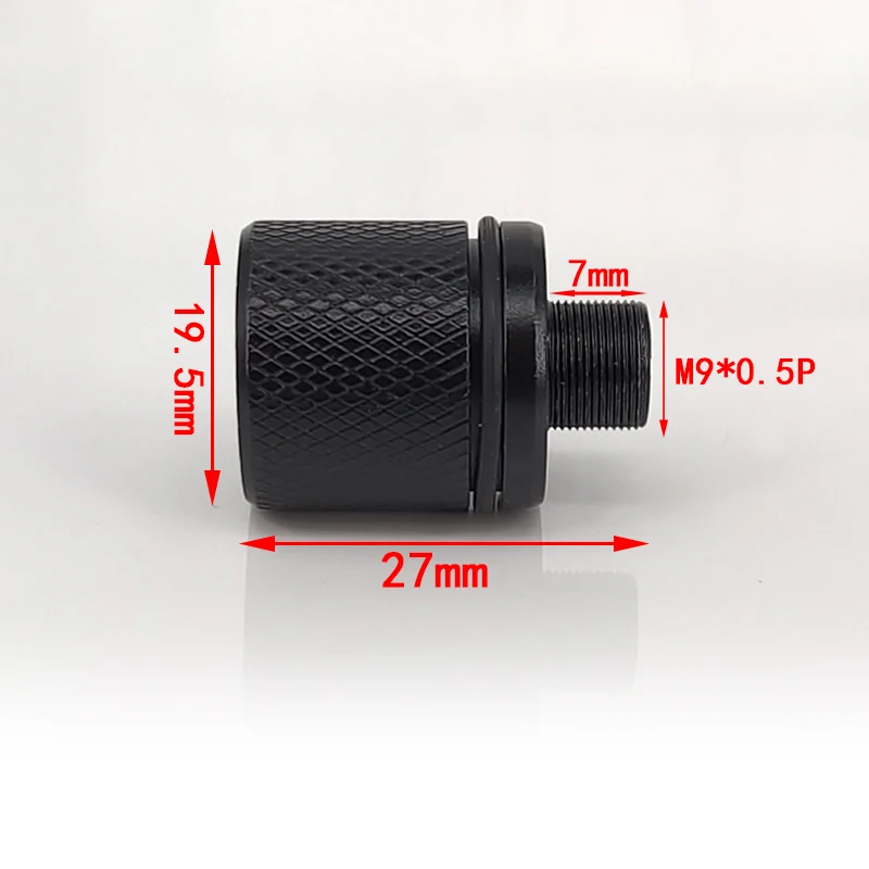 High-power laser focusing laser head 19.5*27mm built-in glass lens thread M9*0.5P