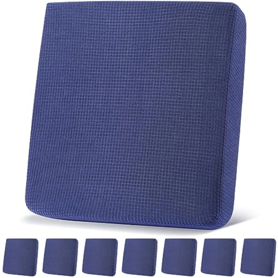 

8 эластичных чехлов для подушек садовой мебели, сменные чехлы для уличных диванов, мягкие чехлы для сидений, чехлы для стульев, чехлы для мебели