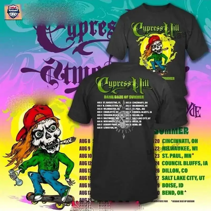 NEW Cypress Hill Dank Daze of Summer Tour T Shirt All Size S 4XL Fan
