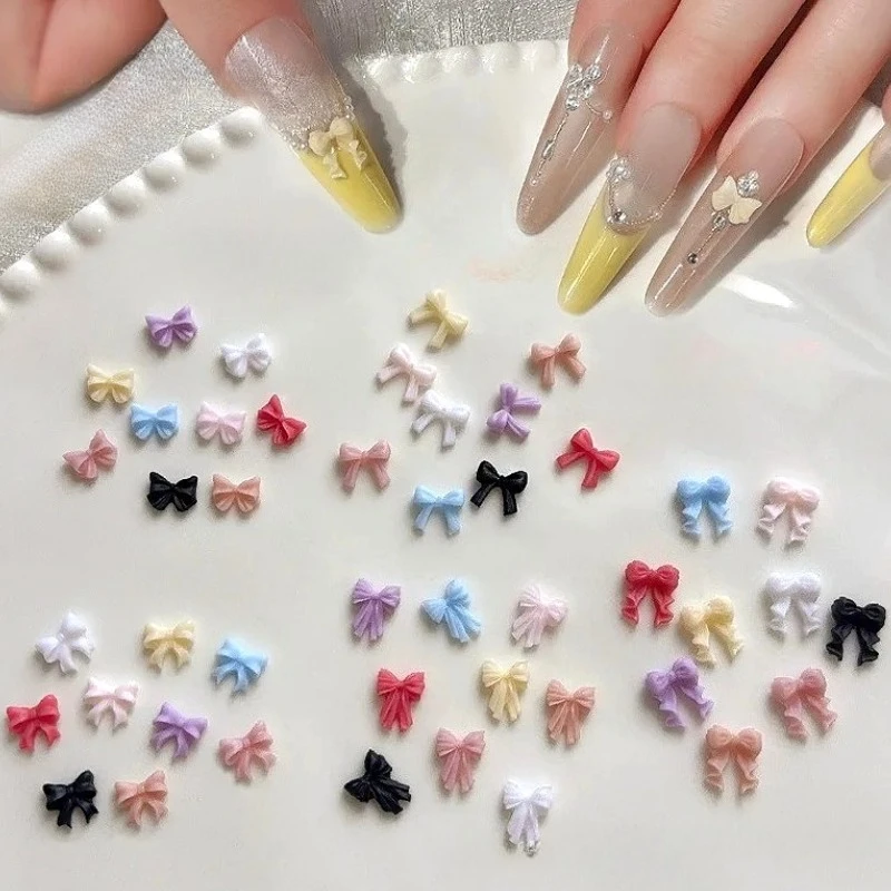 Hars Strik Lint Leuke Vlinderdas Kleurrijke Sexy Luipaard Charme Koreaanse Nail Art Decoratie DIY Manicure Tool Accessoires Groothandel