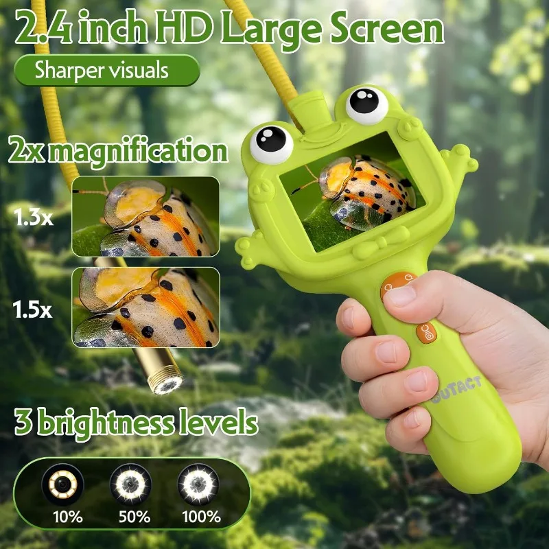 

Kids Endoscope with Light,Borescope Camera Snake Scope,Nature Exploration Science Educational Stem Toys