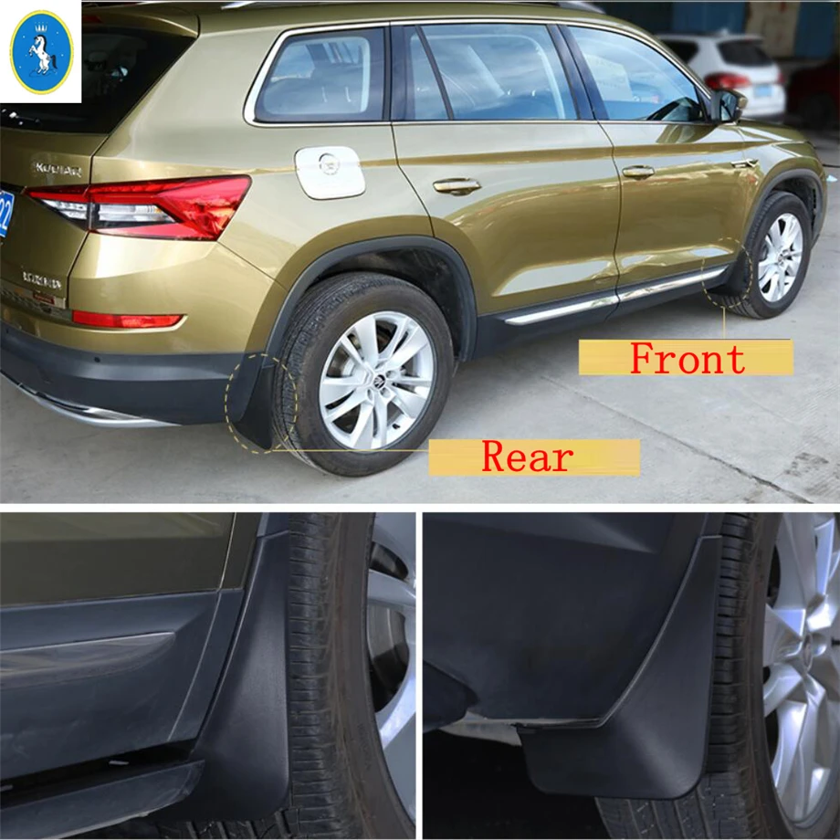 Car Accessories Mud Flaps Splash Guards Mudguards Front Rear Fender Plastic Protector Cover Trim For Skoda Kodiaq 2017 - 2023