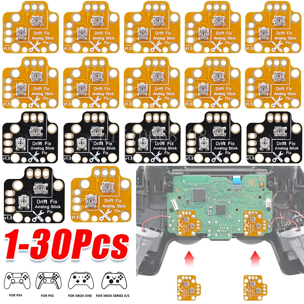 1-30Pcs Gamepad Joystick Drift Repair Board Module for PS4 PS5 Xbox One Universal Controller Analog Thumb Stick Drift Fix Mod