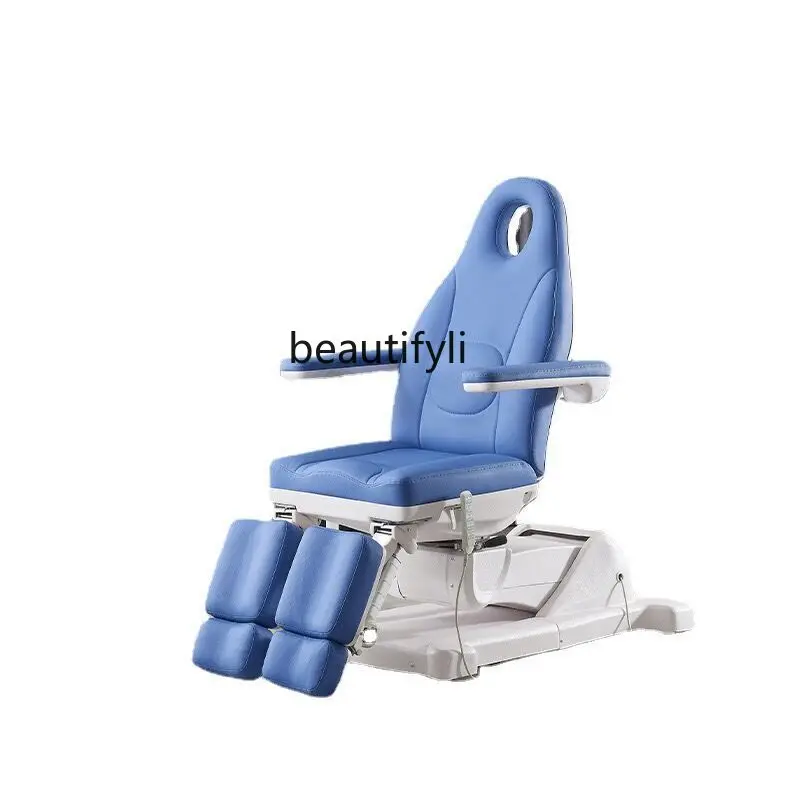 

Multifunctional adjustment pedicure chair Electric lifting beauty bed Rotatable split-leg tattoo embroidery chair