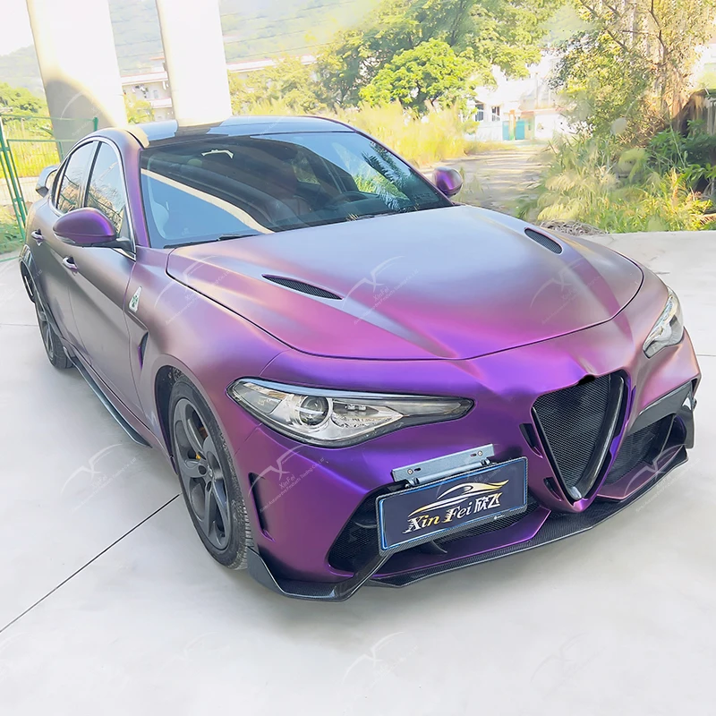 Suitable for Alfa Romeo Giulia narrow body kit, front bumper, carbon fiber car exterior modification, decorative accessories