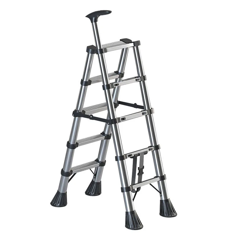 stainless-steel-telescopic-ladder-with-single-retractable-handrail-foldable-step-ladder-for-home-kitchen-office-indoor-use