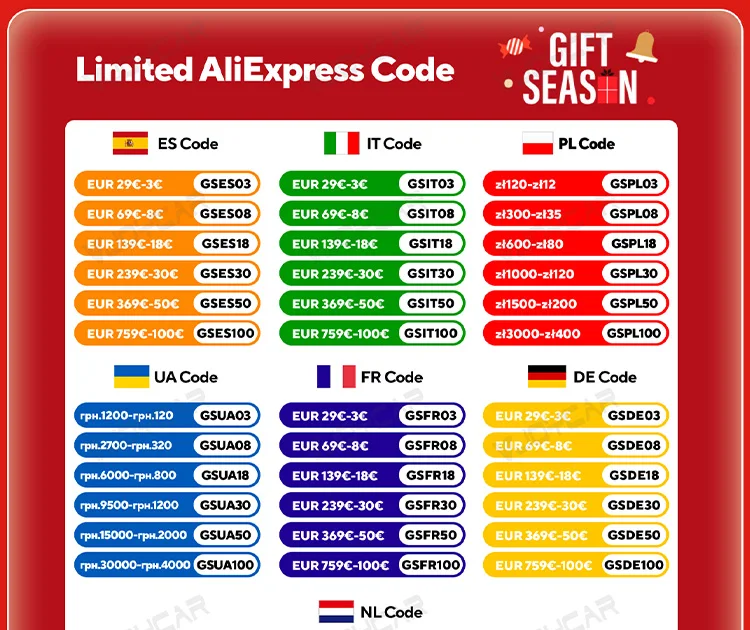 Aliexpres Gift Season Large Promotion Codes Big Discount Codes Lomited Codes First Come First Served