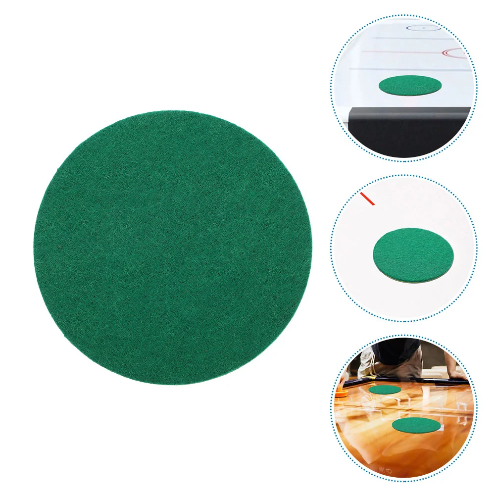 

6 Pcs Hockey Felt Replacement Pads Air Hockey Paddles Pads Large Green Adhesive Sticker For Mallets Pucks Gaming