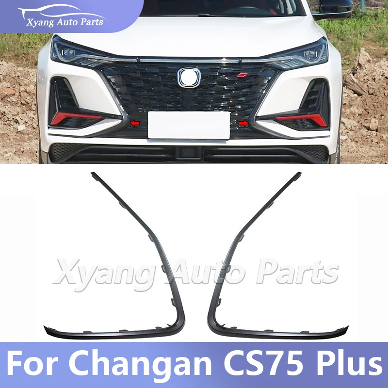 

Front Bumper Grille Decorative Strips For Changan CS75 Plus Fog Lamp Cover Side Trim