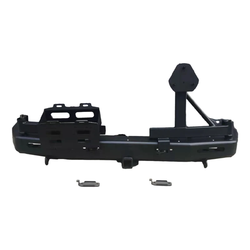 New Black Off Road 4X4 Steel Rear Bumper Bull Bar With Tow Hook For TCM16 High Glossy Finish Screw-On