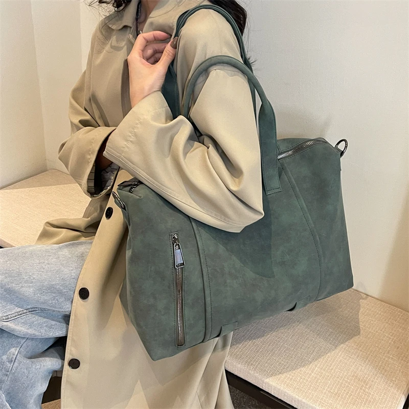 

Ladies Exquisite Workmanship Soft And Comfortable Zipper Open And Close Shopping Shopping Commuting Single Shoulder Straddle Bag