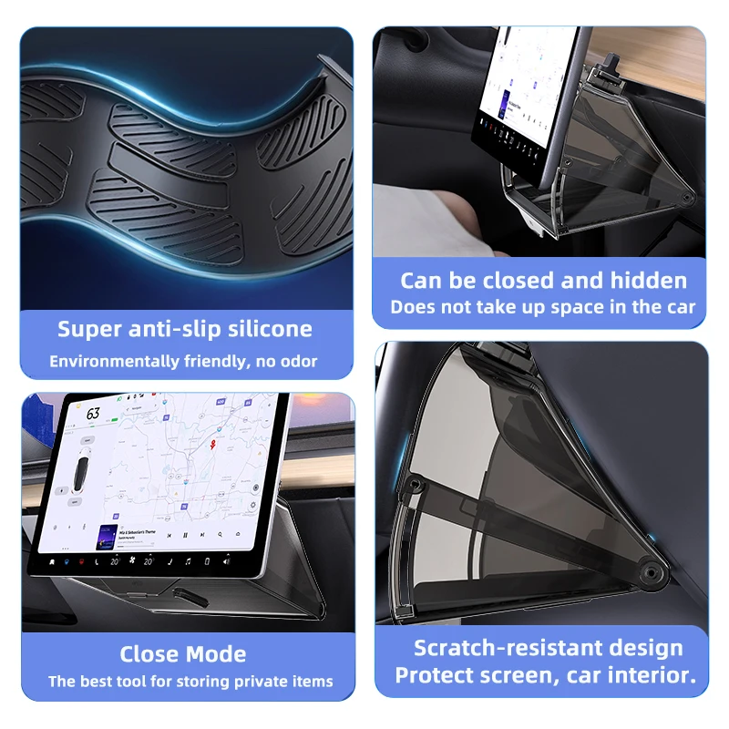 TEEQ nueva caja de almacenamiento para Tesla Model 3 Highland 2023 2024 modelo Y consola central debajo de la pantalla caja de almacenamiento oculta Accesorios