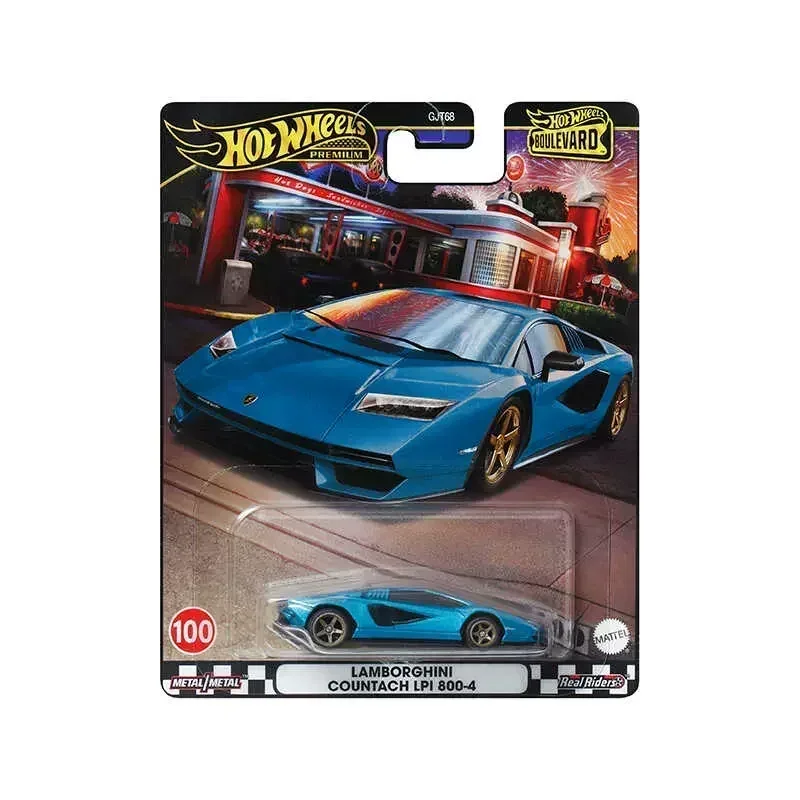 Original Hot Wheels Premium Car Toys for Boys 1/64 Diecast Lamborghini Countach Mitsubishi 3000GT Toyota Fiat 500 Nissan Skyline