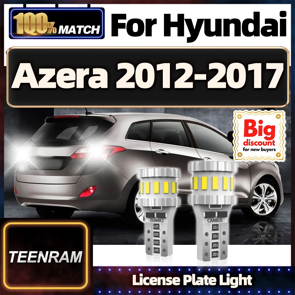

TEENRAM For Hyundai Azera 2012 2013 2014 2015 2016 2017 LED License Plate Light Bulbs Plug And Play License Plate Lamp Ampoules