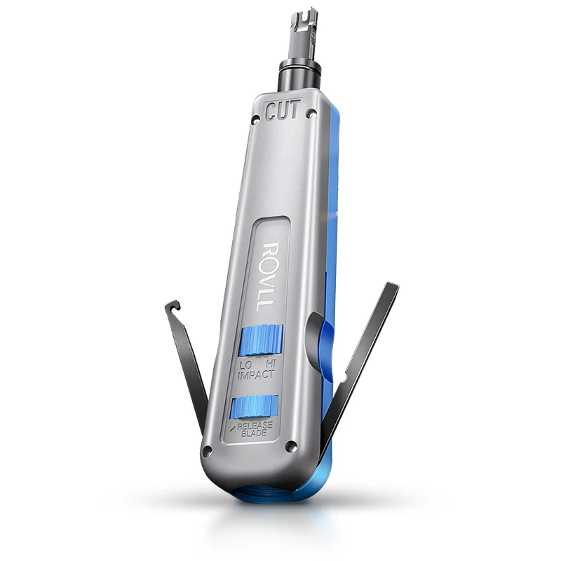 

ROVLL Punch Down Tool RJ45 110 IDC For Keystone Jack Module Patch Panel Multi-functional Impact Tool Two Head Blade