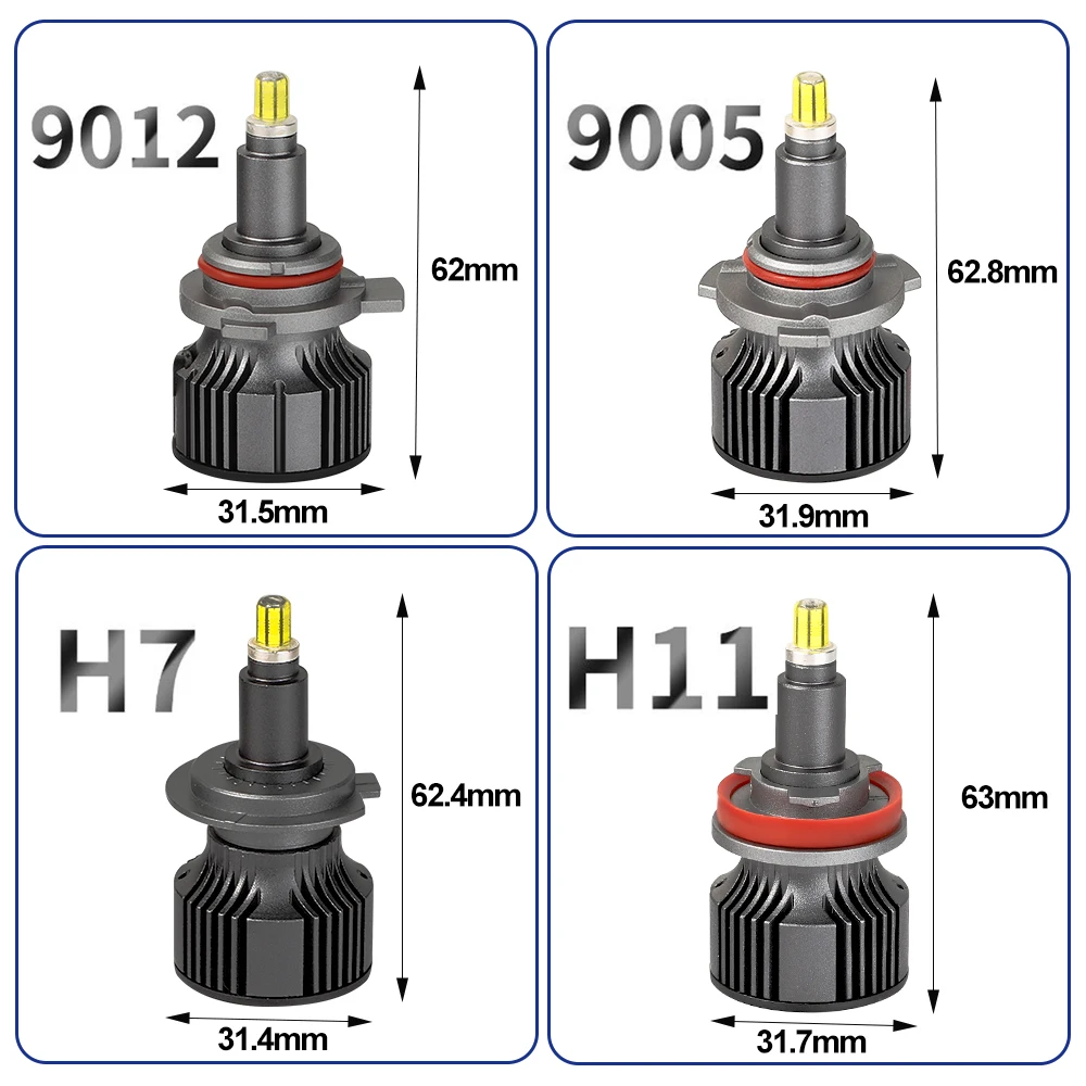 LED المصابيح الأمامية للسيارة ، مصباح الضباب ، شعاع عالية ومنخفضة ، H7 ، 12 فولت ، 24 فولت ، 20000LM ، 72 رقائق CSP ، ثلاثية الأبعاد 360 الإضاءة ، H11 ، 9005 ، 9012 ، 120W ، 6000K