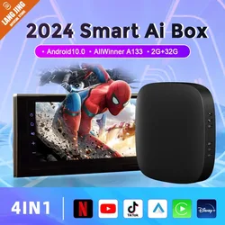 2024 Carplay AI BOX Wireless Android Auto Carplay TV Box Car Intelligent System 10 2GB+32GB For Mazda Volvo Benz Toyota Kia Ford