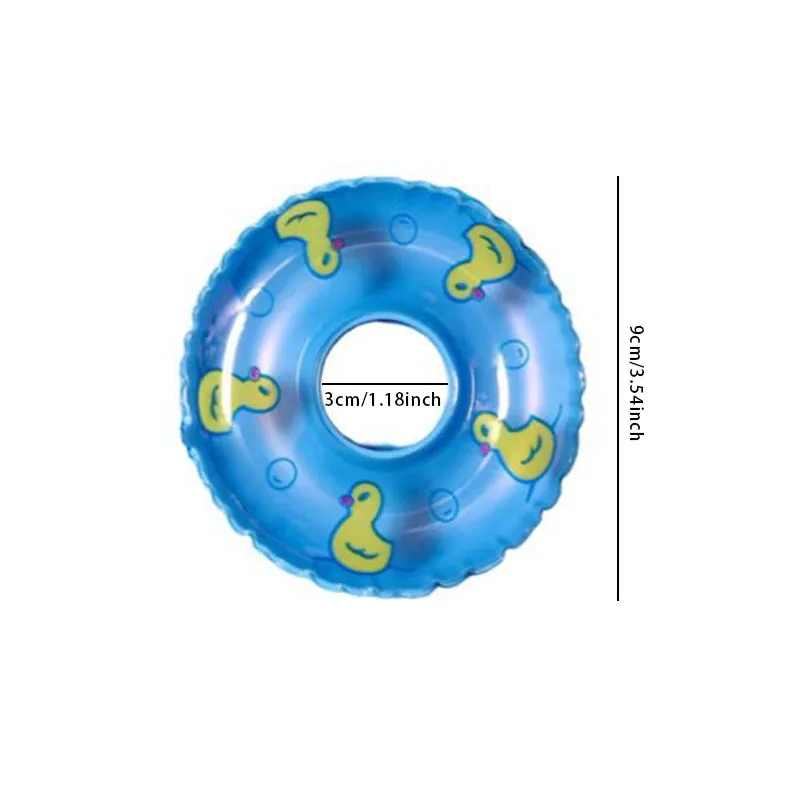 water games toys inflatable mini swimming rings neighborhood children\'s swimming rings donuts Little Yellow Duck Pattern Toy