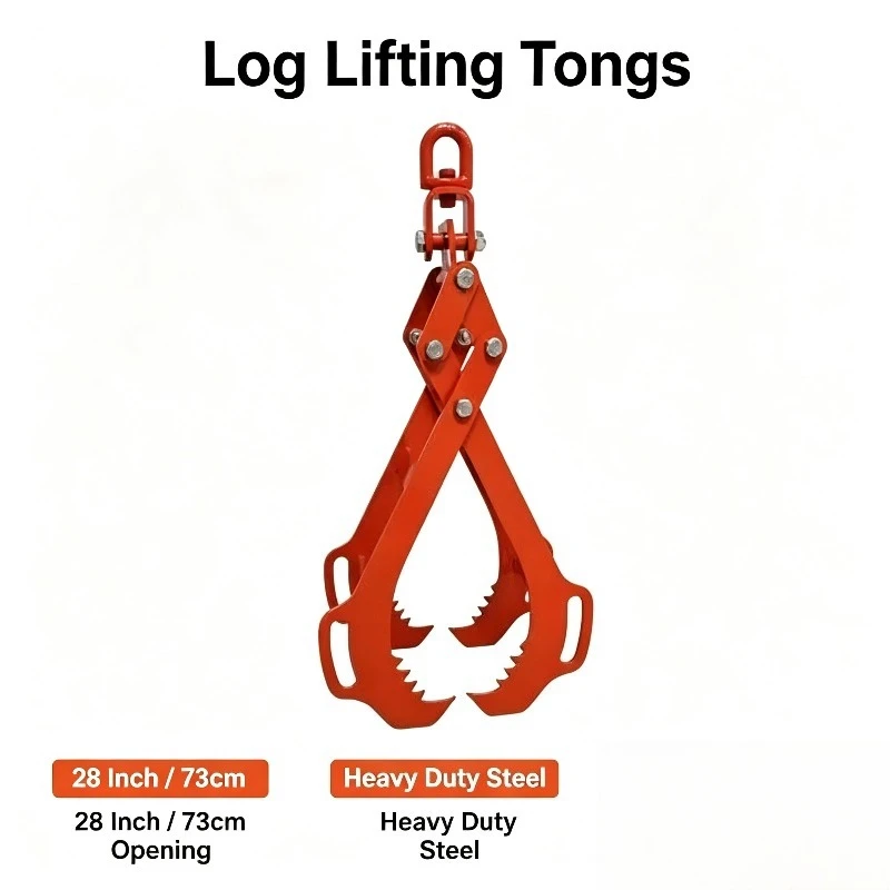 Heavy Duty Log Grapple Clamp Timber Tree Holding Clip Logging Equipment For Wood Loading Unloading Grabber Accessory
