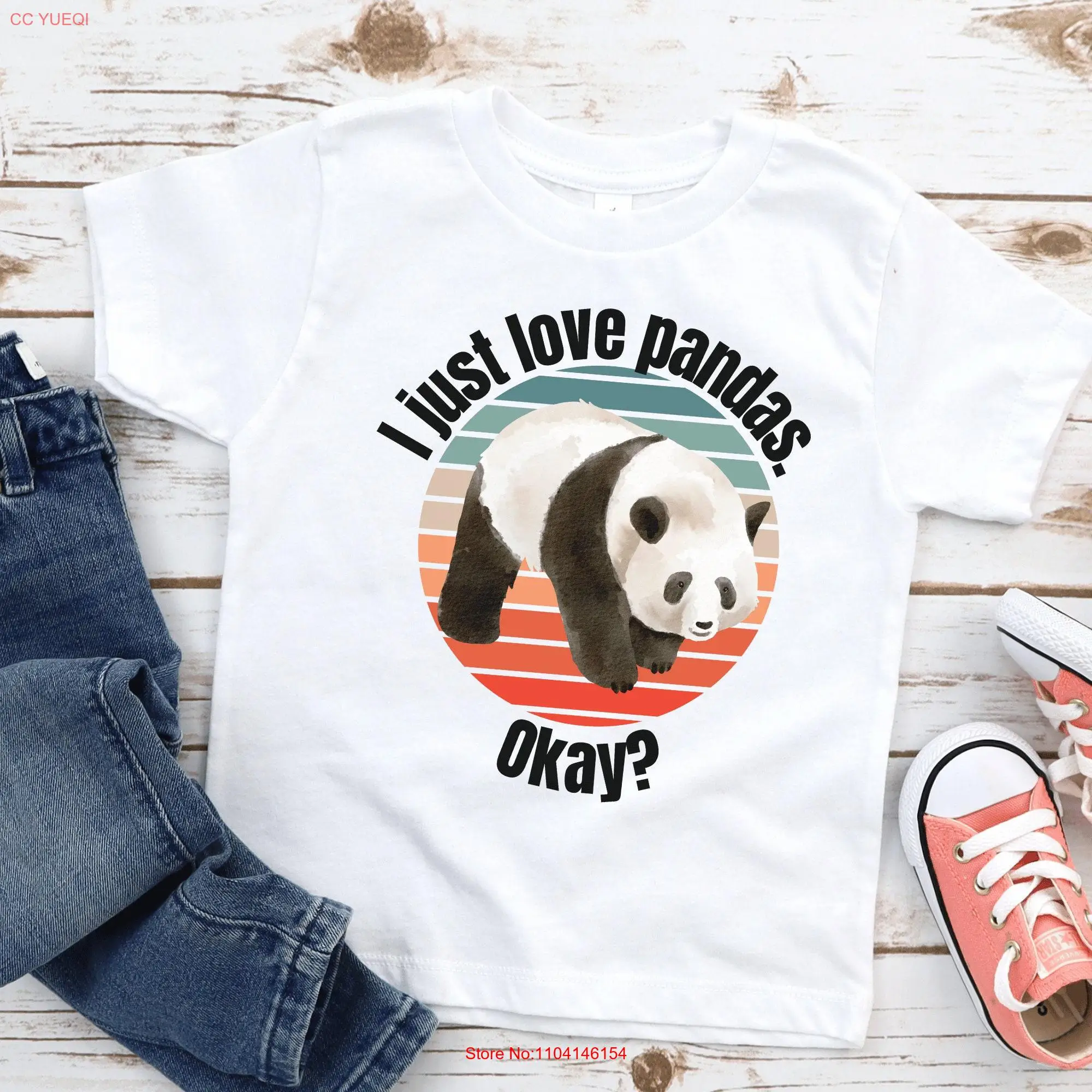 Kids Panda T Shirt I Just Love Pandas Okay Lover Cute Christmas Birthday Idea Girls Boys Toddler Youth Baby Bodysuit