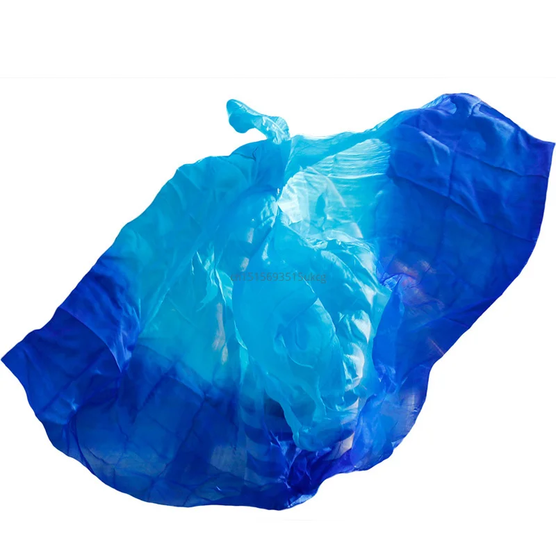 100% الحرير الرقص الشرقي الحجاب الرقص وشاح شال حريري الأزرق الملكي + الفيروز الرقص الشرقي ممارسة الأداء الحرير الحجاب 250/270*114 سم #1