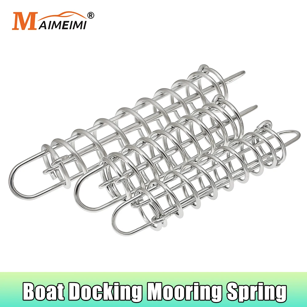Resorte de amarre de acoplamiento para barco, 270mm/370mm, amortiguador de acero inoxidable 304, resortes para barco, yate, accesorios de Hardware marino