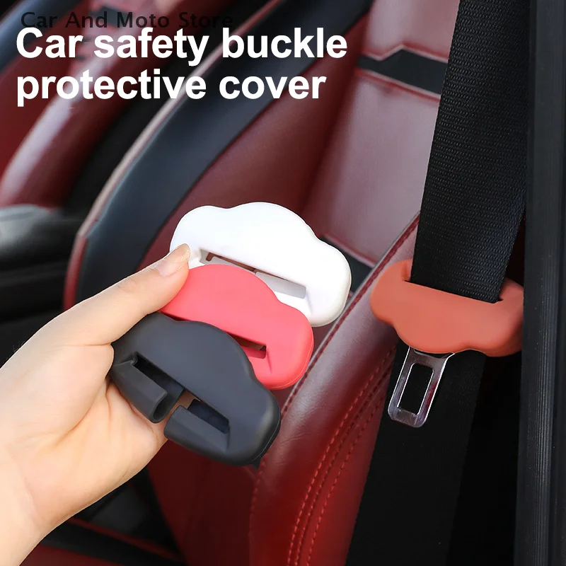 

【CMO】2Pcs Anti-Scratch Rubber Car Seat Buckle Protector Clip Protection Cover Universal Seat Belt Buckle Cover For SUV Sedan