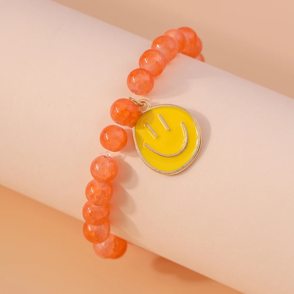 Aihua Böhmisches handgefertigtes buntes Perlenarmband für Frauen, süßes Lächeln-Gesicht, Charms-Armbänder, Mädchen, Party, Urlaub, Schmuck, Geschenke – Detail 8