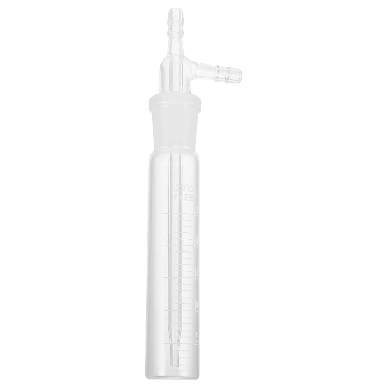 Impact Absorption Glass Impinger 25Ml Graduated High Borosilicate Sampling Tube Spill Resistant Laboratory Air Sampling Bottle