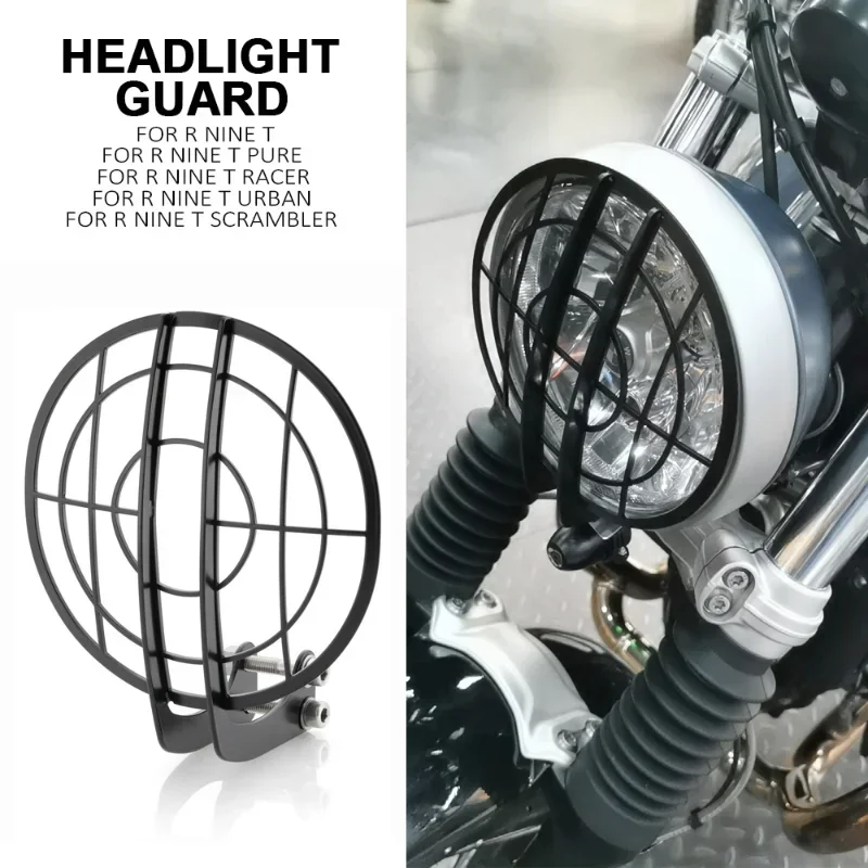 

For BMW R NINE T RNINET R9T R 9 T Racer Pure Urban Scrambler 2014-2020 Motorcycle Headlight Guard Protector Grille Grill Cover