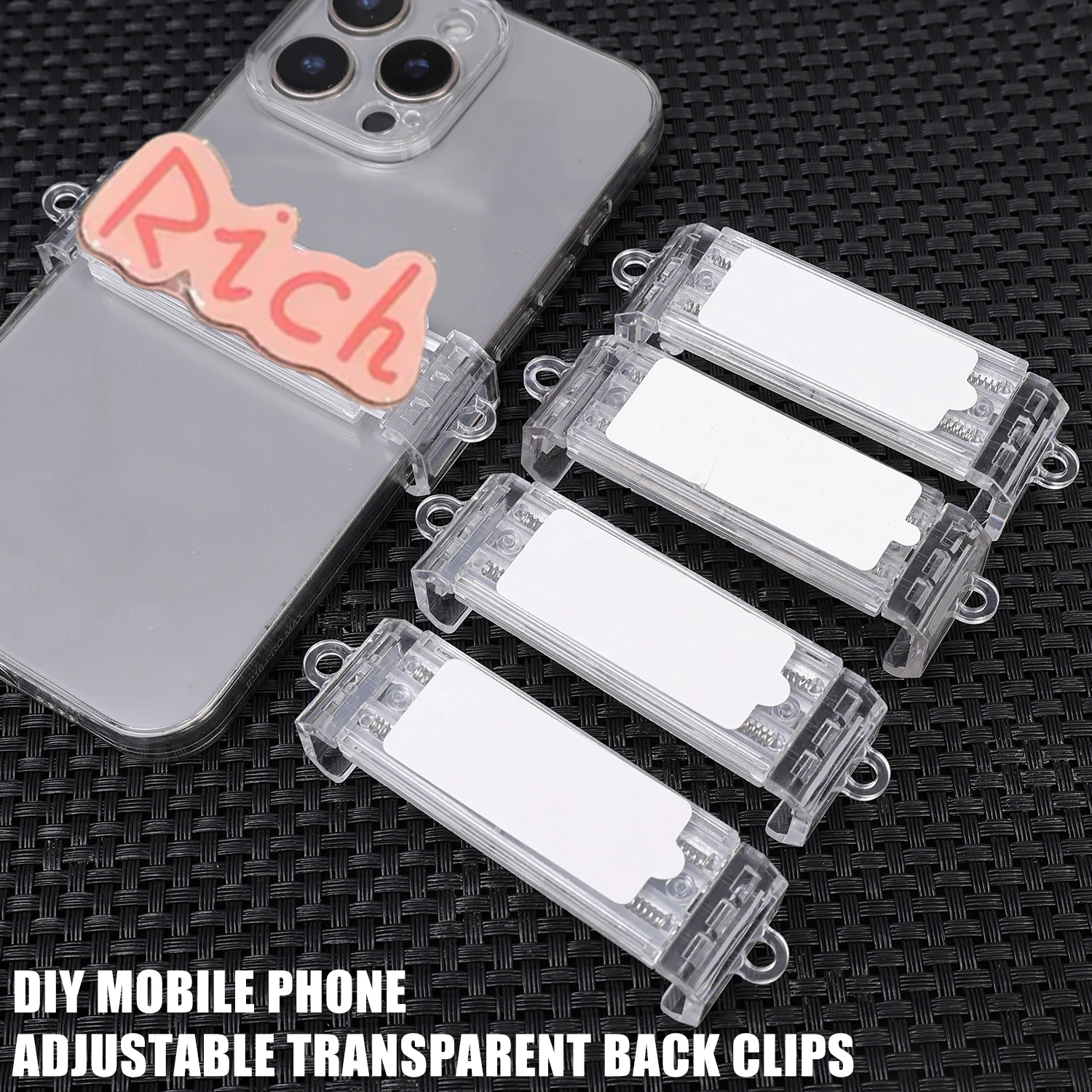 Phone Back Clip Holder Lanyard Chain Clip Universal Smartphones Phone Case Holder DIY Cross Body Strap for iPhone Samsung Xiaomi