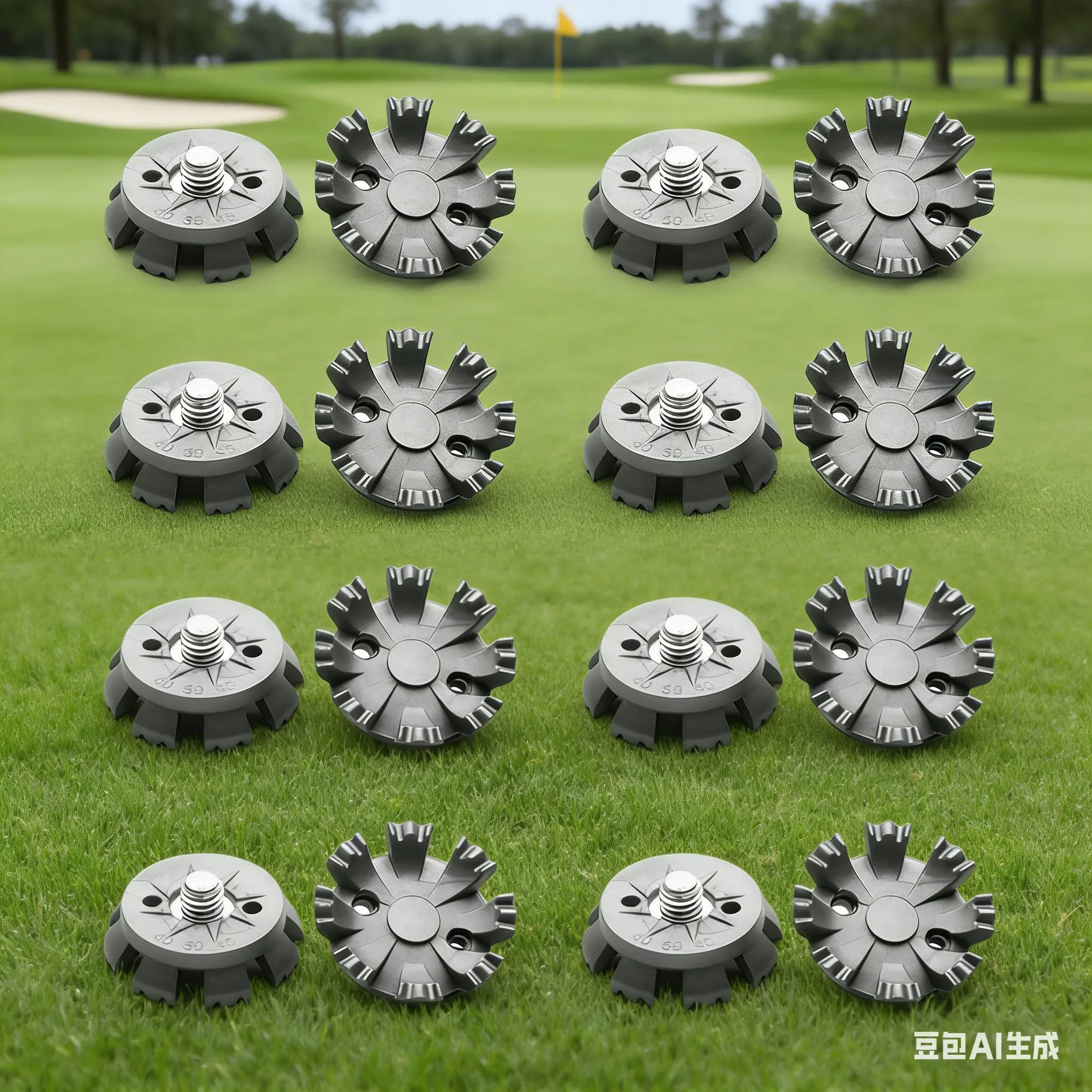 16pcs/box Golf Shoe Studs 8 Points Metal Anti-slip Thread Screw Head Spikes Golf Shoe Cleats Replacement Accessories