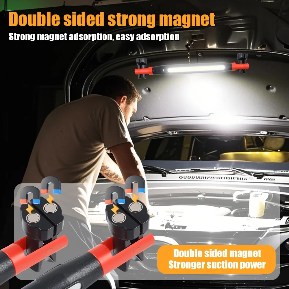 Super Bright Magnetic Work Light Built-in 2000mAh Rechargeable Battery Underhood Work Lamp Bar For Car Repair Outdoor lighting