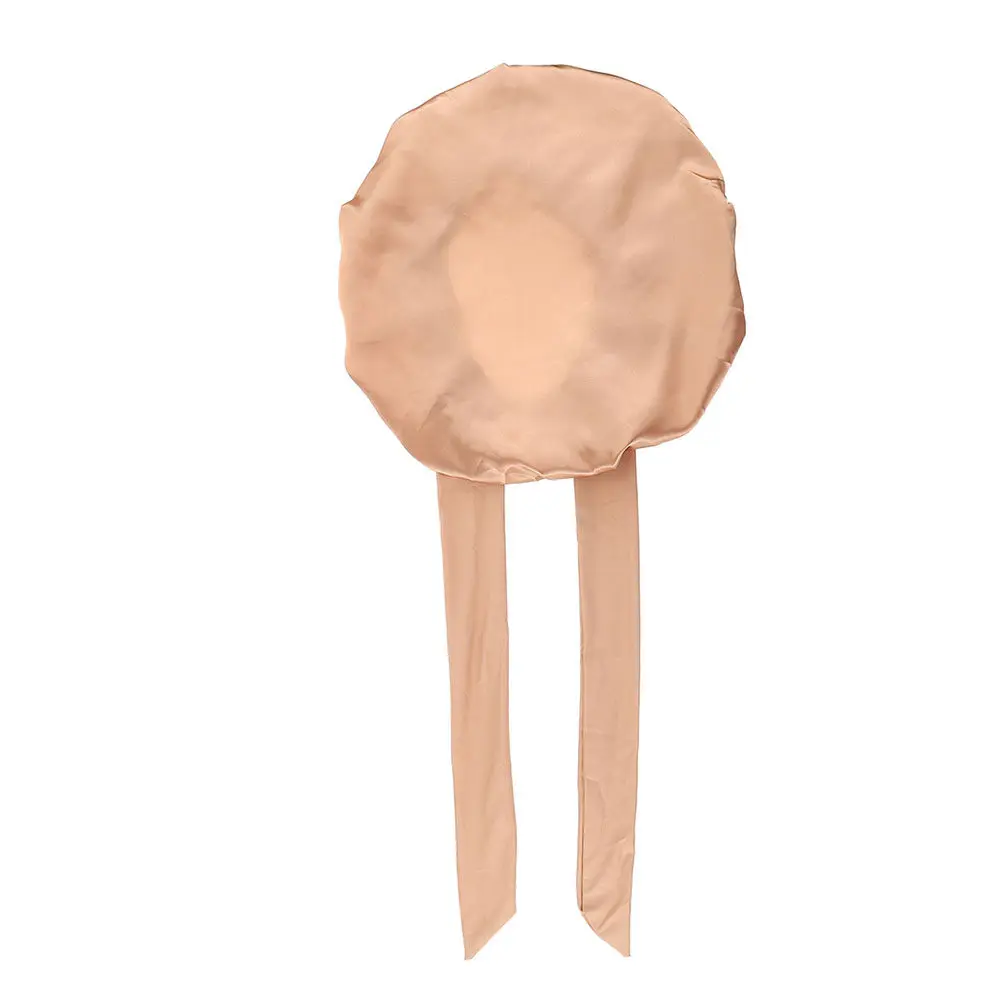 

Premium Satin for Women Elastic Fit Hair Care Bonnet for Sleeping Bathing Makeup Face Washing Comfortable Supple