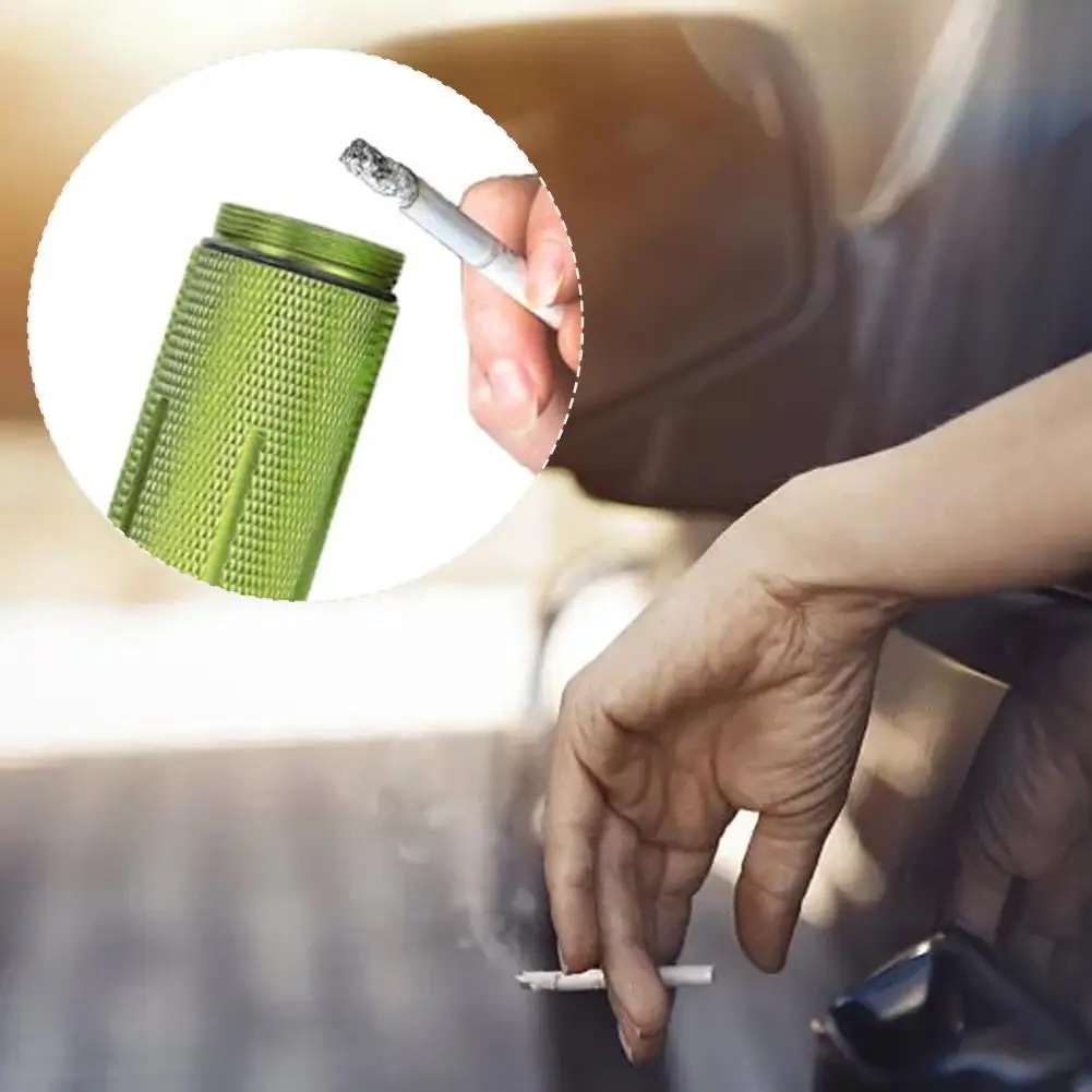 Portable Car Ashtray Storage Bottle Waterproof Ashtray Multi Functional Fashion Alloy Material 3 Colors EDC Survival Kit