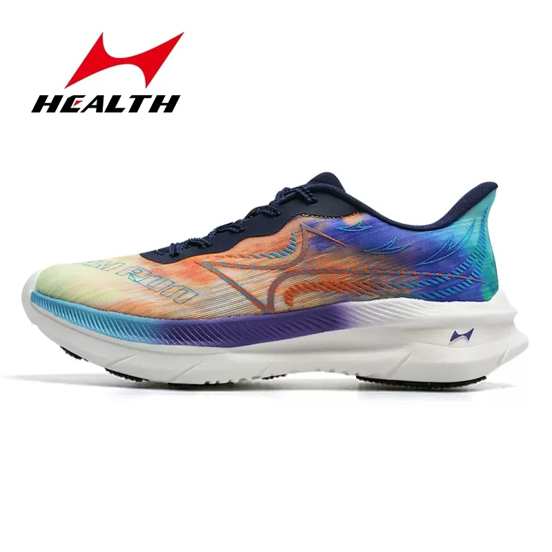 Health Men Nylon Carbon Fiber Professional Marathon Shoes Breathable Ultra Light Track Field Kilometer Race Running Sneakers