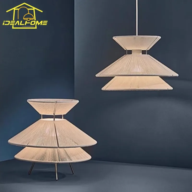 

Danish Design Medieval Hand-knitted Pendant Lights LED E27 Minimalist Post-modern Hanging Lamp Restaurant Bar Study Bedroom Cafe