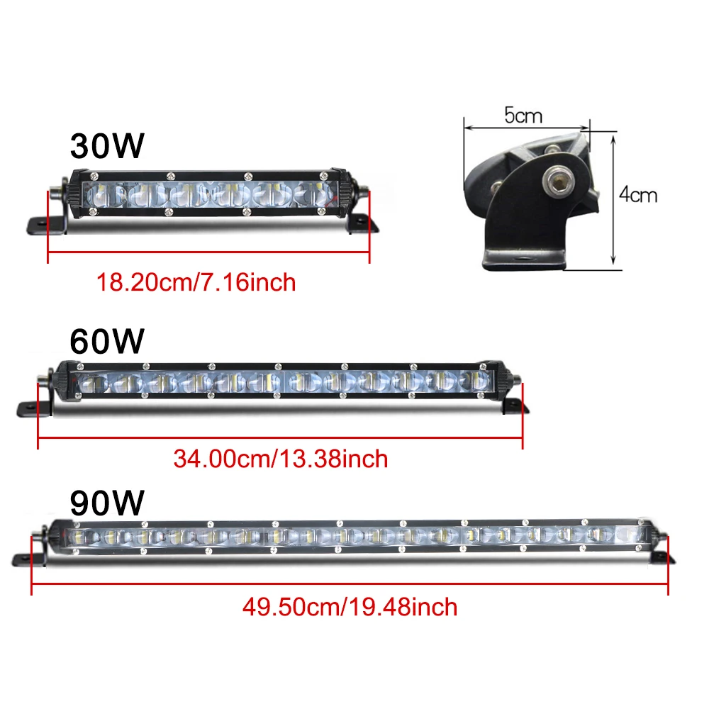 Do motocykla Off Road 4WD SUV ATV ciągnik siodłowy 12V 24V 6D Ultra cienki 4x4 listwa LED listwa świetlna LED robocza światła przeciwmgielnego 20 cali