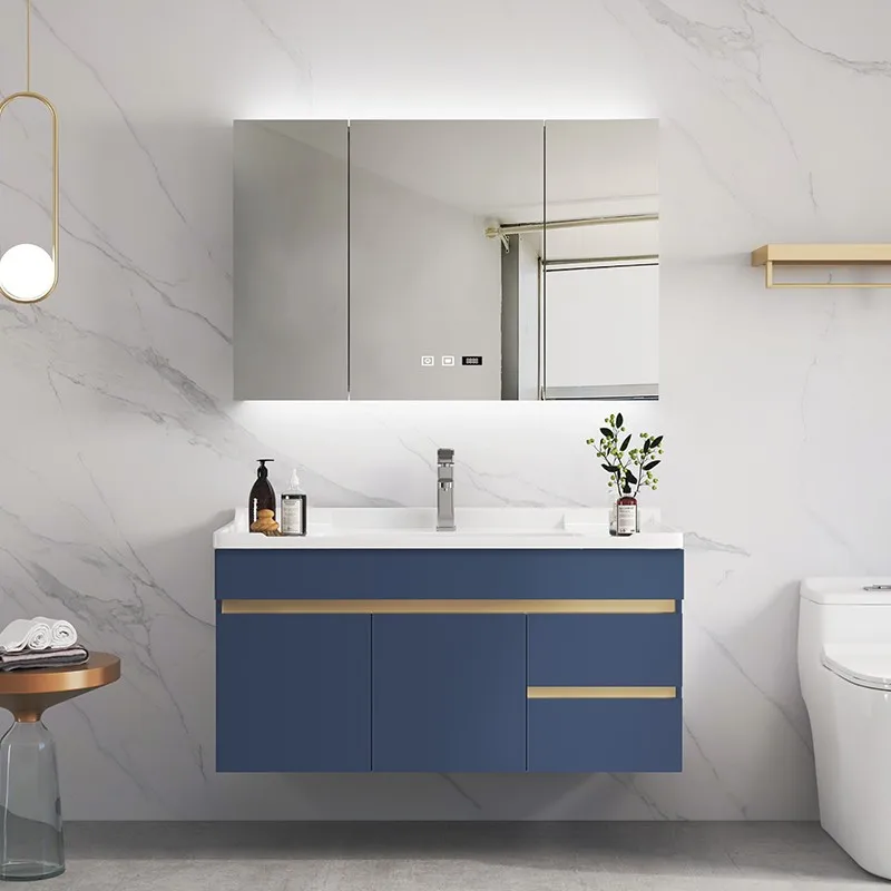 Bathroom cabinet combination, bathroom sink, washbasin, mirror cabinet, intelligent modern and minimalist facial sink, bathroom